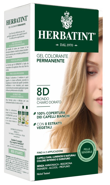HERBATINT 8D BIONDO CHIARO DORATO 150 ML - Farmaciapacini.it