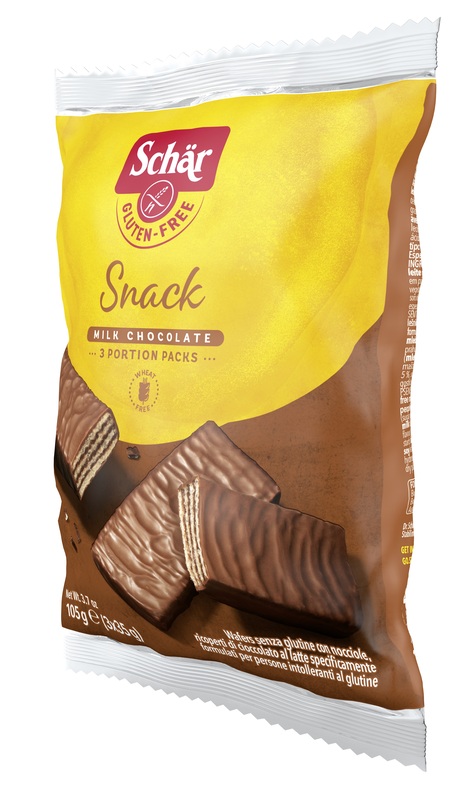 SCHAR SNACK CON CIOCCOLATO AL LATTE E NOCCIOLE 3 WAFER X 35 G - Farmaciapacini.it