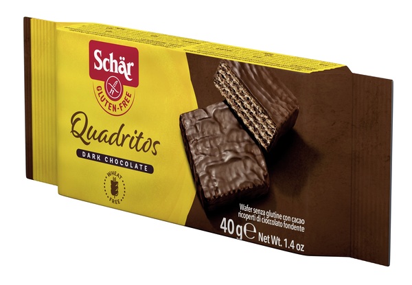 SCHAR QUADRITOS WAFER CON CACAO RICOPERTI DI CIOCCOLATO FONDENTE 40 G - Farmaciapacini.it