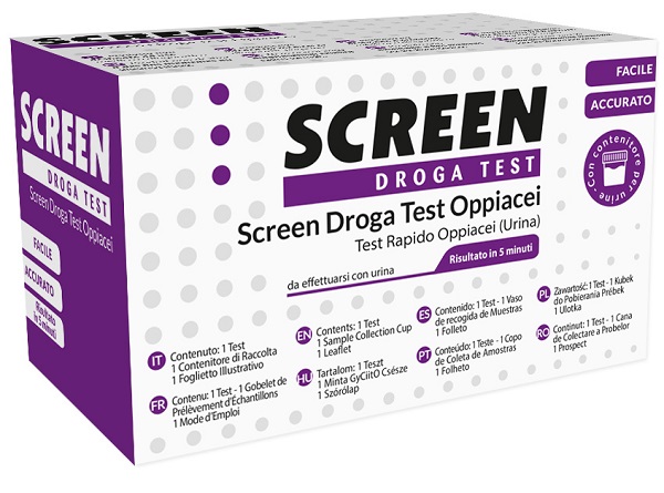 SCREEN DROGA TEST OPPIACEI TEST ANTIDROGA CON CONTENITORE URINA - Farmaciapacini.it