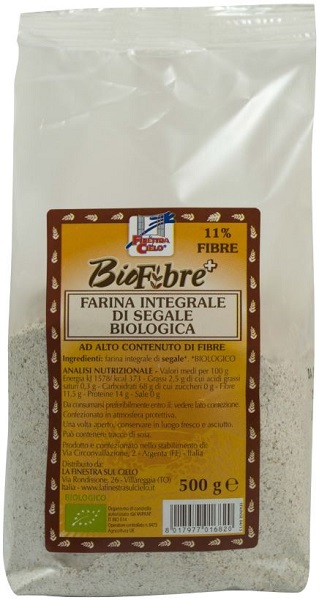 FSC BIOFIBRE+ FARINA INTEGRALE DI SEGALE BIO AD ALTO CONTENUTO DI FIBRA 500 G - Farmaciapacini.it