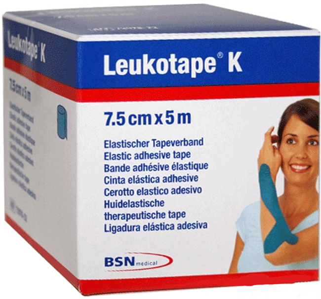 BENDA ADESIVA LEUKOTAPE K PER TAPING FISIOTERAPICO LARGHEZZA 7,5 CM LUNGHEZZA 5 M COLOR ROSSO IN ROTOLO - Farmaciapacini.it