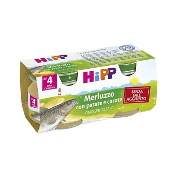 HIPP OMOGENEIZZATO MERLUZZO CAROTE PATATE 2X80 G - Farmaciapacini.it