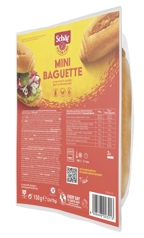 SCHAR MINI BAGUETTE SENZA LATTOSIO 2 X 75 G - Farmaciapacini.it