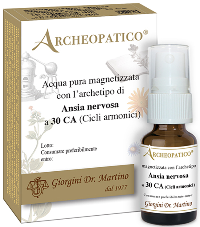 ARCHEOPATICO ACQUA PURA MAGNETIZZATA CON ARCHETIPO ANSIA NERVOSA A 30 CICLI ARMONICI 10 ML - Farmaciapacini.it