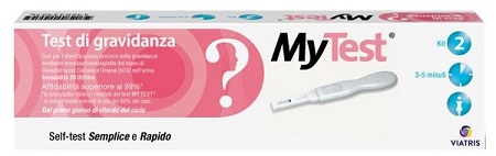 TEST DI GRAVIDANZA RAPIDO HCG MYTEST 2 PEZZI - Farmaciapacini.it