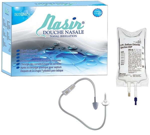 NASIR DOCCIA NASALE CON SOLUZIONE FISIOLOGICA ISOTONICA 6 SACCHE 500 ML + 1 BLISTER - Farmaciapacini.it