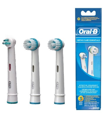 ORALB ORTHO CARE ESSENTIALS TESTINE SPAZZOLINO ELETTRICO APPARECCHIO ORTODONTICO 3 PEZZI - Farmaciapacini.it