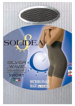 SILVER WAVE HIGH WAIST SHORT PANTALONCINO NERO VITA ALTA A COMPRESSIONE MEDIA FORTE TAGLIA 4L - Farmaciapacini.it