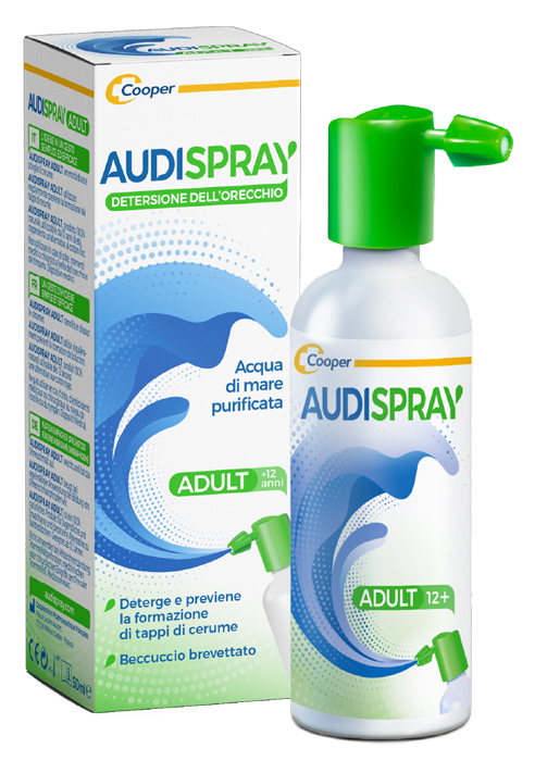 AUDISPRAY ADULT SOLUZIONE DI ACQUA DI MARE IPERTONICA SPRAY SENZA GAS DETERSIONE ORECCHIO 50 ML - Farmaciapacini.it