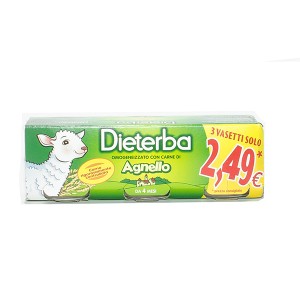 DIETERBA OMOGENEIZZATO AGNELLO 3 PEZZI 80 G - Farmaciapacini.it