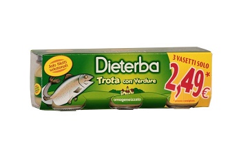 DIETERBA OMOGENEIZZATO TROTA 3 PEZZI 80 G - Farmaciapacini.it