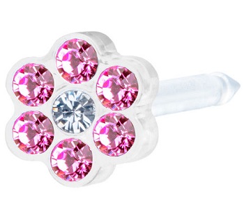 BLOMDAHL FORALOBO MP DAISY 5MM ROSE/CRYSTAL - Farmaciapacini.it