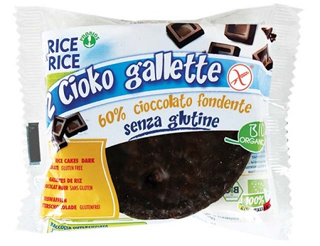RICE&RICE CIOKO GALLETTE RICOPERTE DI CIOCCOLATO FONDENTE 33 G SENZA LIEVITO - Farmaciapacini.it