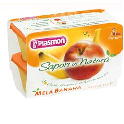 PLASMON SAPORI DI NATURA OMOGENEIZZATO MELA E BANANA 100 G X 4 PEZZI - Farmaciapacini.it