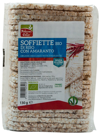 SOFFIETTE DI RISO CON AMARANTO BIO 130 G - Farmaciapacini.it
