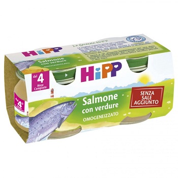 HIPP OMOGENEIZZATO SALMONE CON VERDURE 2X80 G - Farmaciapacini.it