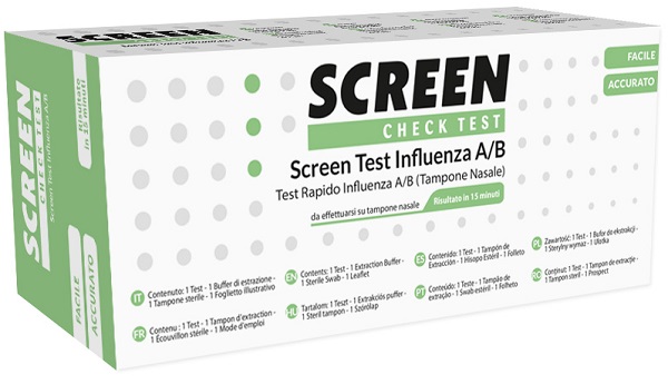TEST RAPIDO VIRUS INFLUENZA A/B TAMPONE NASALE/FARINGEO SCREEN TEST INFLUENZA - Farmaciapacini.it
