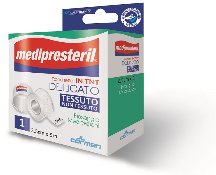 CEROTTO IN ROCCHETTO TESSUTO NON TESSUTO MEDIPRESTERIL 5X250CM - Farmaciapacini.it