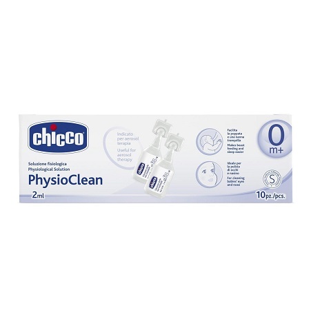 CHICCO PHYSIOCLEAN SOLUZIONE FISIOLOGICA 10 FLACONCINI 2 ML - Farmaciapacini.it