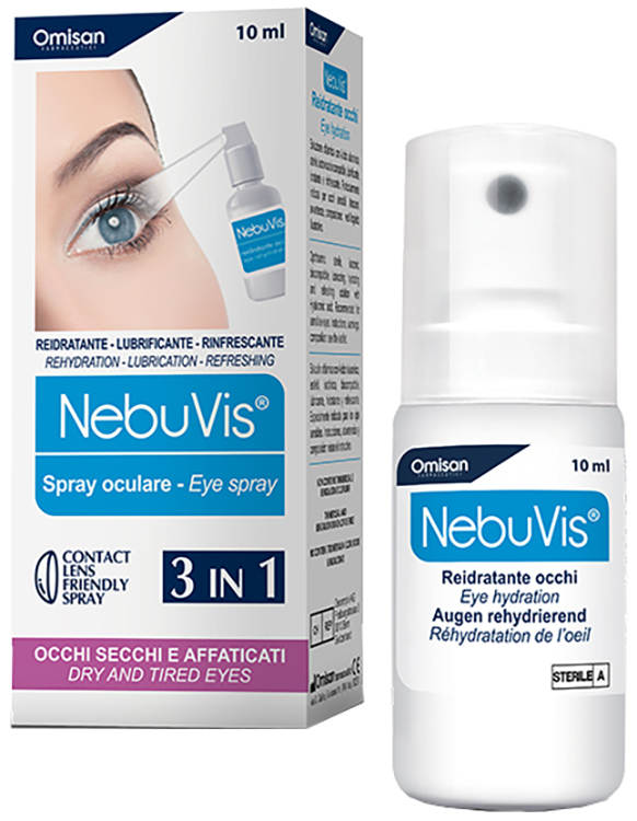 NEBUVIS REIDRATANTE OCCHI SPRAY 10 ML 1 PEZZO - Farmaciapacini.it