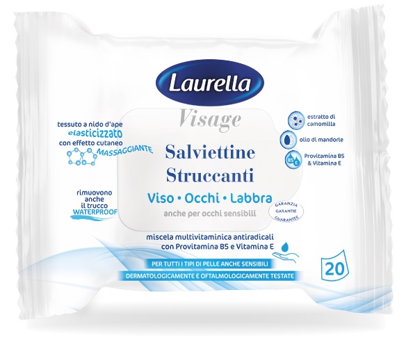 LAURELLA VISAGE SALVIETTINA STRUCCANTE 20 PEZZI - Farmaciapacini.it