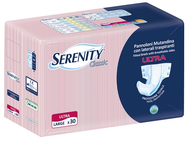 PANNOLONE A MUTANDINA SERENITY CLASSIC ULTRA ALOE LARGE 30 PEZZI - Farmaciapacini.it