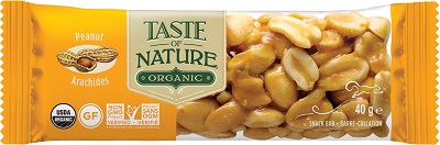 TASTE OF NATURE BARRETTA ALLE ARACHIDI BIO VEGAN AD ALTO CONTENUTO DI FIBRE 40 G - Farmaciapacini.it