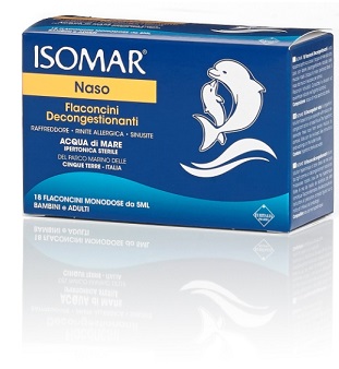 ISOMAR SOLUZIONE IPERTONICA ACQUA MARE 18 FLACONCINI MONODOSE 5 ML - Farmaciapacini.it