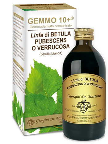 GEMMO 10+ BETULLA B LINFA 200 ML LIQUIDO ANALCOLICO - Farmaciapacini.it
