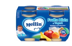 MELLIN MERENDA YOGURT FRUTTA MISTA 120 G X 2 PEZZI - Farmaciapacini.it