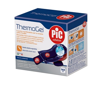 THERMOGEL CUSCINO TERAPIA CALDO FREDDO 10X26 CM CON FASCIA ELASTICA - Farmaciapacini.it