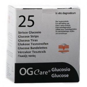STRISCE MISURAZIONE GLICEMIA OGCARE 25 PEZZI - Farmaciapacini.it