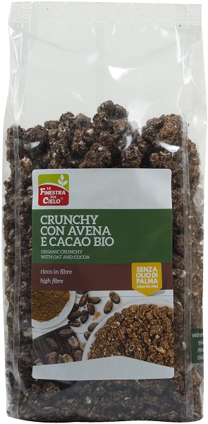 FSC CRUNCHY CON AVENA E CACAO BIO AD ALTO CONTENUTO DI FIBRE CON OLIO DI GIRASOLE SENZA OLIO DI PALMA 375 G - Farmaciapacini.it