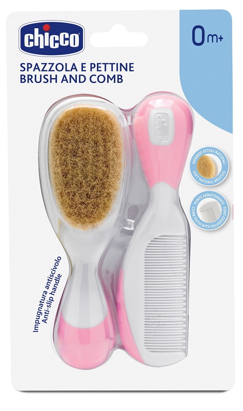 CHICCO SPAZZOLA + PETTINE ROSA - Farmaciapacini.it