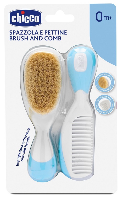 CHICCO SPAZZOLA + PETTINE AZZURRO - Farmaciapacini.it