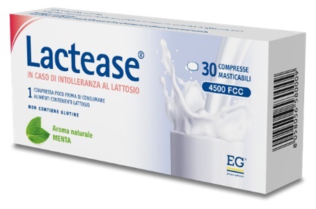 LACTEASE 4500 FCC AROMA MENTA 30 COMPRESSE MASTICABILI - Farmaciapacini.it