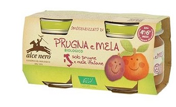 OMOGENEIZZATO PRUGNA E MELA BABY FOOD BIO 2 X 80 G - Farmaciapacini.it