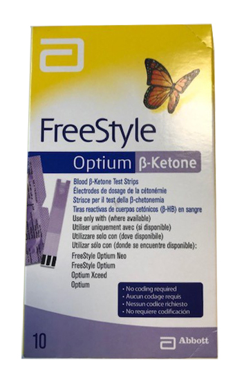 STRISCE MISURAZIONE CHETONEMIA OPTIUM BETA KETONE 10 PEZZI - Farmaciapacini.it