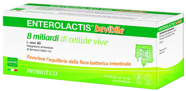 ENTEROLACTIS 12 FLACONCINI 10 ML   - Farmaciapacini.it