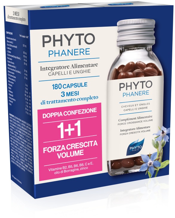 PHYTO PARIS PHYTOPHANERE INTEGRATORE ALIMENTARE CAPELLI/UNGHIE 90+90 CAPSULE - Farmaciapacini.it