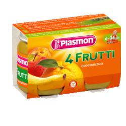 PLASMON OMOGENEIZZATO 4 FRUTTI 2 X 104 G - Farmaciapacini.it