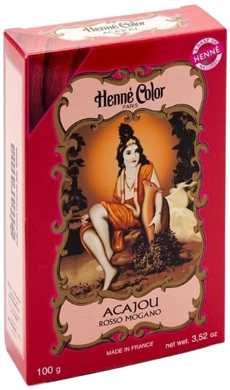 POLVERE HENNE ACAJOU ROSSO MOGANO HENNE COLOR POLVERE VEGETALE COLORANTE RIFLESSANTE 100 G - Farmaciapacini.it