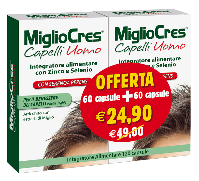 MIGLIOCRES UOMO 60+60 CAPSULE PROMO - Farmaciapacini.it