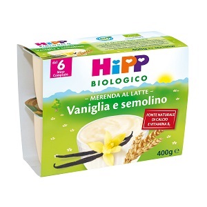 HIPP BIO HIPP BIO MERENDA AL LATTE VANIGLIA SEMOLINO 4X100 G - Farmaciapacini.it