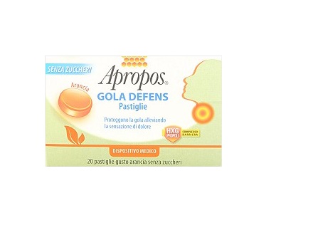 APROPOS GOLA DEFENS ARANCIA PASTIGLIE SENZA ZUCCHERI AGGIUNTI - Farmaciapacini.it