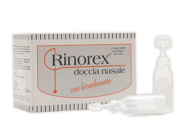FIALA PER DOCCIA NASALE RINOREX BICARBONATO 15 FIALE 5 ML - Farmaciapacini.it