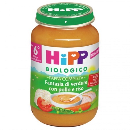 HIPP BIO PAPPA PRONTA FANTAS VERD POLLO RISO 190 G - Farmaciapacini.it