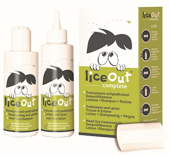 TRATTAMENTO COMPLETO LICEOUT LOZIONE 125ML+ SHAMPOO 125ML + PETTINE RIMOZIONE PIDOCCHI - Farmaciapacini.it