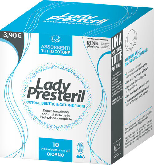 LADY PRESTERIL COTONE DENTRO & COTONE FUORI 10 ASSORBENTI CON ALI GIORNO PROMO - Farmaciapacini.it
